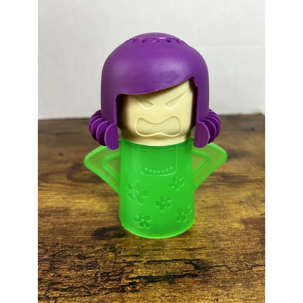 Angry Mama Microwave Cleaner Open Box Vinegar Steam Kitchen Cleaning Gadget
